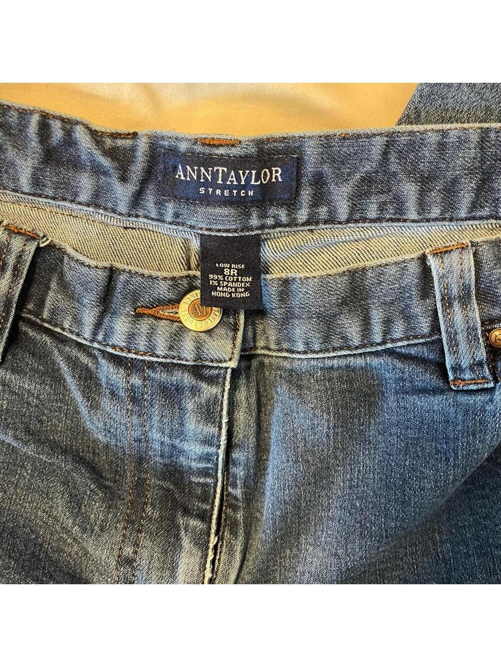Ann Taylor Low Rise Stretch Jeans Blue Denim Slim Fit